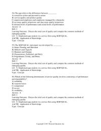 Management Chapter 5 Implement gap analysis in a service firm using