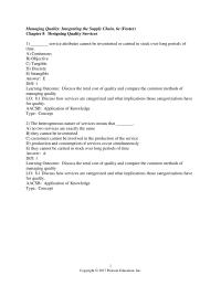 Management Chapter 8 Discuss How Services Are Categorized And What