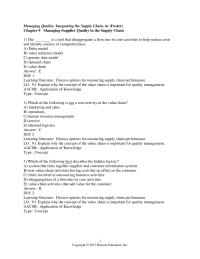 Management Chapter 9 The linkage between a series of suppliers and consumers