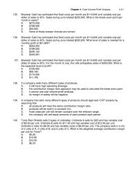 Accounting Chapter 4 Brewster Café has estimated that fixed costs&nbsp;