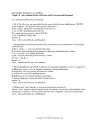 Economics Chapter 8 International Economics Gerber International Trade And Labor