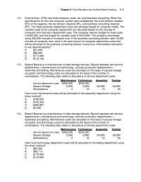 Accounting Chapter 6 Driver Setups Parts Machine Hours Inspections Shipments