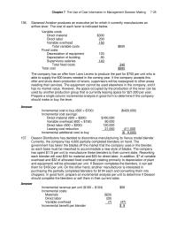 Accounting Chapter 7 The company has an offer from Lans Levers