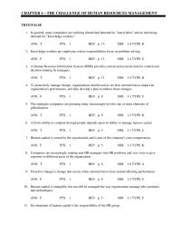 Human Resources Chapter 1 Approximately The Us Economy
