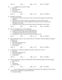 Human Resources Chapter 6&nbsp;A pre-employment test is an objective and standardized