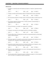 Human Resources Chapter 7 Person analysis involves determining what the