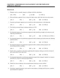 Human Resources Chapter 8 One Advantage Peer Appraisals That Peers
