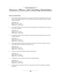 Management Chapter 20 That the board was not protected by the business