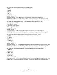 Chemistry Chapter 5 What is the chemical name of the compound whose