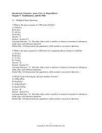 Chemistry Chapter 9 The molar mass rounded to the nearest