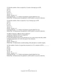 Chemistry Chapter 11 Ideal Gas Law global Obj Demonstrate Understanding The
