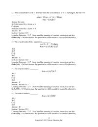 Chemistry Chapter 13 If the concentration of B is doubled while the&nbsp;