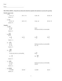 Mathematics Chapter 10 does not exist as a real number
