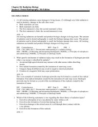 Dentistry Chapter 4 What specific mechanism of radiation injury may result