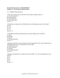 Economics Chapter 12 The Market Where Currencies May Bought