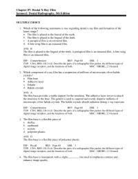Dentistry Chapter 7 The film emulsion isa. attached to both sides of&nbsp;