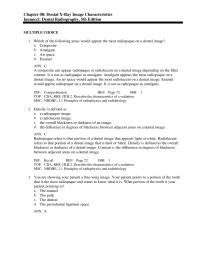 Dentistry Chapter 8 Which of the following areas would appear the most
