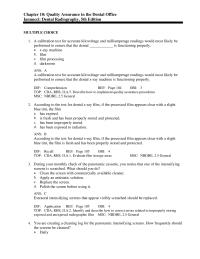 Dentistry Chapter 10 A calibration test for accurate kilovoltage