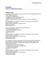 Business Ethics Chapter 3 What is the first step in managing ethical work behaviors