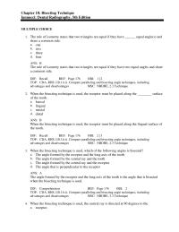 Dentistry Chapter 18 Recommended Anterior Periapical Exposure Sequence For