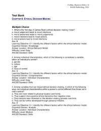 Business Ethics Chapter 3 They Have Low Moral Awareness With Respect