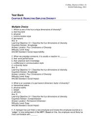 Business Ethics Chapter 3 Which is one of the four unique dimensions of diversity