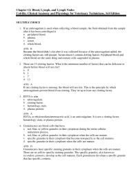 Psychology Chapter 12 If an anticoagulant is used when collecting&nbsp;