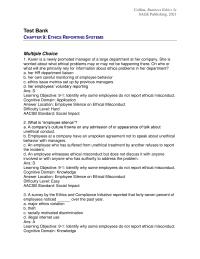 Business Ethics Chapter 3 Tell The Employee Consider How The Unethical