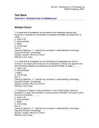 Criminology Chapter 01 so because its commission is expressly forbidden