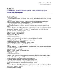 Business Ethics Chapter 7 Deutsche Bank’s history of scandals dates back to World