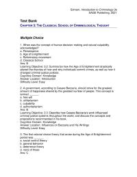 Criminology Chapter 03 When was the concept of human decision-making&nbsp;