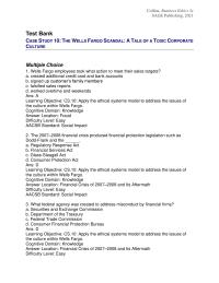 Business Ethics Chapter 10 Wells Fargo employees took what action to meet their