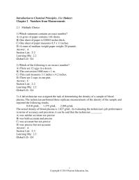 Chemical Engineering Chapter 2 Which statement contains an exact number
