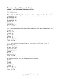 Chemical Engineering Chapter 3 In which of the following is the metric system