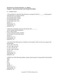 Chemical Engineering Chapter 6 The periodic law states that when elements&nbsp;