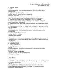 Criminology Chapter 11 Retributive justice refers to the repair of justice by