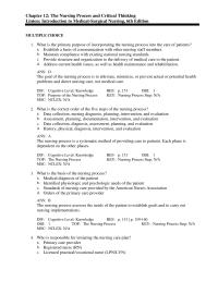 Nursing Chapter 12 They Are Guidelines For Goal Setting And