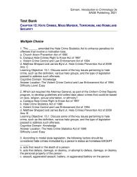 Criminology Chapter 15 Coalition For The Homeless Advocated For State