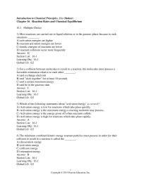 Chemical Engineering Chapter 16 For a collision between molecules to result