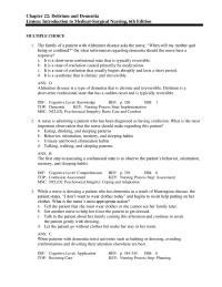 Nursing Chapter 22 The family of a patient with Alzheimer disease&nbsp;