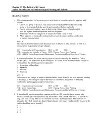 Nursing Chapter 25 What The Most Common Site Cancer Adult