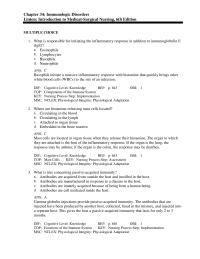 Nursing Chapter 34 What is responsible for initiating the inflammatory&nbsp;