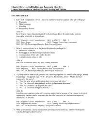 Nursing Chapter 41 For which complication should a nurse be careful