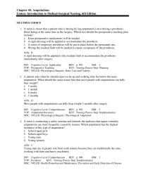 Nursing Chapter 45 Dan Inflamed Residual Limb Suggests Infection The