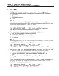 Nursing Chapter 49 Which potential side effect should a nurse caution