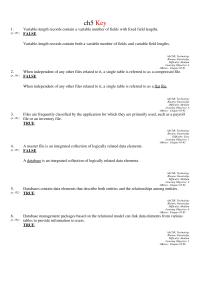 Management Chapter 5 All Information Systems Data Resources Must