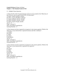 Biology & Life Sciences Chapter 2 Trace elements are those required by an organism&nbsp;