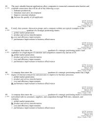 Management Chapter 11 The Most Valuable Internet Applications Allow