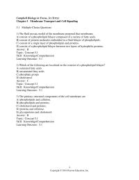 Biology & Life Sciences Chapter 5 The fluid mosaic model of the membrane proposed&nbsp;