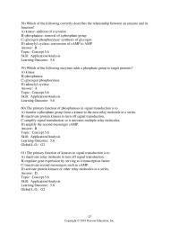 Biology & Life Sciences Chapter 5 Which of the following correctly describes the relationship